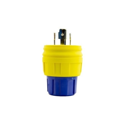 Ericson 2530-PW6P Extreme Grade, Watertight Plug - Yellow, IP69K, 30 Amp, 120 Volt, 208 Volt