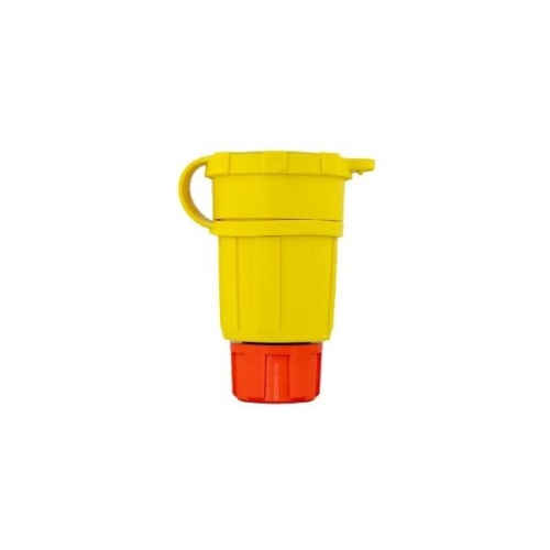 Ericson 2628-CW6P-AM Antimicrobial, Watertight Connector - Yellow, IP69K, 30 Amp, 120 Volt, 208 Volt