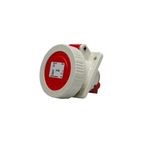 Ericson 3100RA7W IEC - Watertight Receptacle - Red/Gray, IP67, 100 Amp, 480 Volt