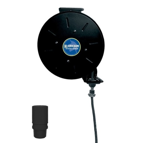 Ericson 4123-25-1612CG-BB Pow-R-Reel Industrial Grade Cable Reel - 25 ft, 12 AWG, 20 Amp, 125 Volt, Black