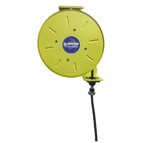 Ericson 4163-50-1917LED-12S Pow-R-Reel Industrial Grade Cable Reel - 50 ft, 16 AWG, 10 Amp, 12 Volt, Yellow