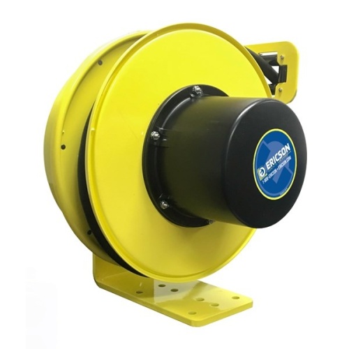 Ericson 5104-20 Pow-R-Reel Industrial Grade Cable Reel - 20 ft, 10 AWG, 20 Amp, 600 Volt, Yellow