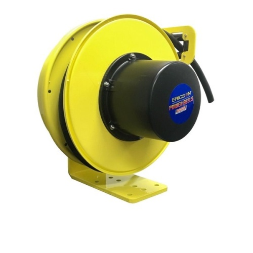 Ericson 5123-30 Pow-R-Reel Industrial Grade Cable Reel - 30 ft, 12 AWG, 20 Amp, 600 Volt, Yellow