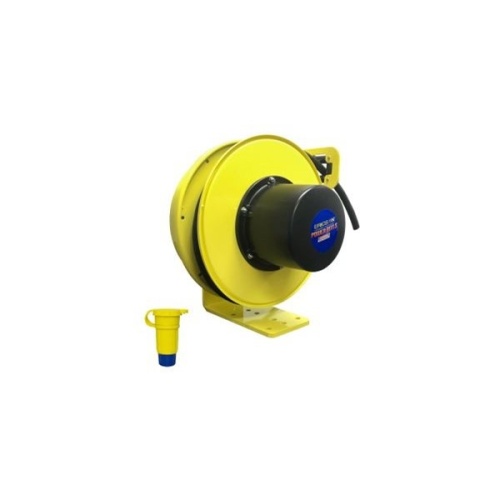 Ericson 5163-20-1610CW6P Pow-R-Reel Industrial Grade Cable Reel - 20 ft, 16 AWG, 10 Amp, 125 Volt, Yellow