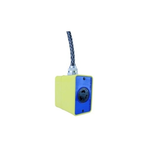 Ericson 601560-1103-WMBD0 Single Gang Box Cordset - Yellow, 30 Amp
