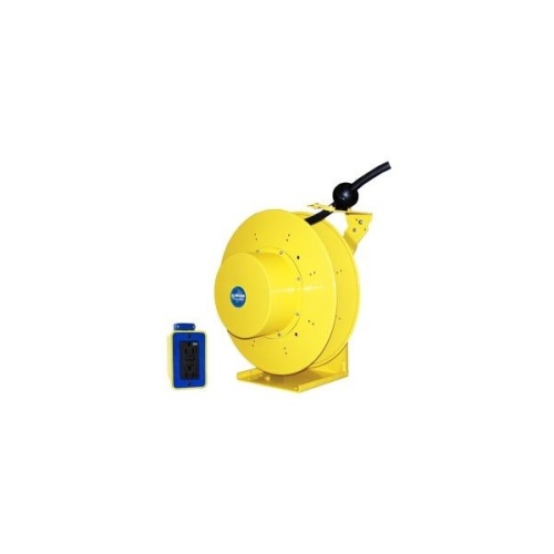 Ericson 6123-70-BG-20 Pow-R-Reel Industrial Grade - High Cap Cable Reel - 70 ft, 12 AWG, 16 Amp, 125 Volt, Yellow