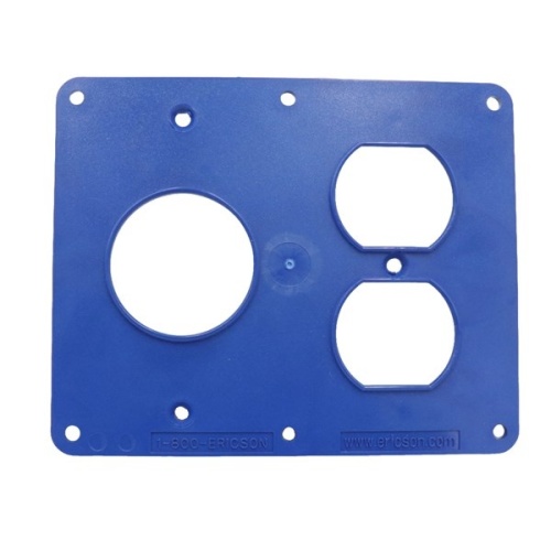 Ericson 8208 Coverplate, Double Gang - Blue