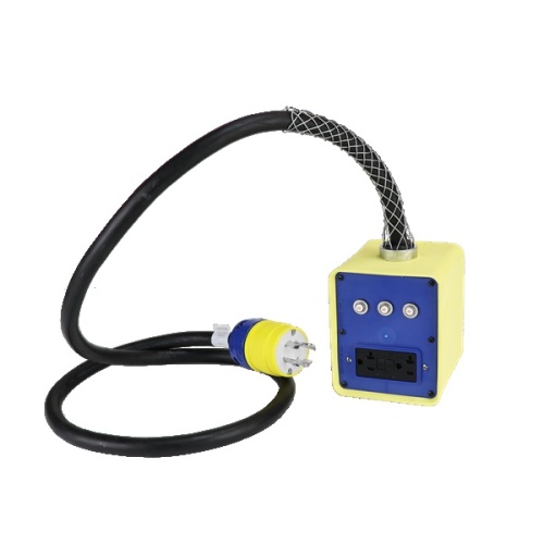 Ericson CDU30-NM-1-A-6-GFCI Compact Distribution Unit - Single Phase, 120V Input-120V Output, NEMA 3R, Black