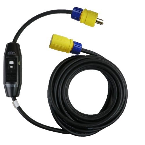 Ericson G200-10-25G-L630 Industrial Grade Inline GFCI - 30 Amp, 25 ft Cable