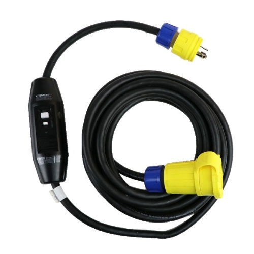 Ericson G200-12-25W-L620 Industrial Grade Inline GFCI - 20 Amp, 25 ft Cable