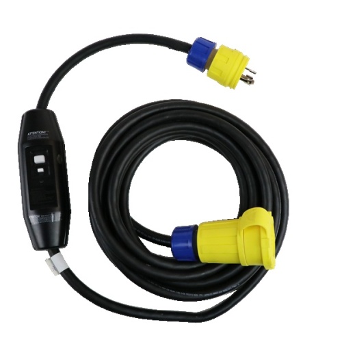 Ericson G200-12-2W-L620 Industrial Grade Inline GFCI - 20 Amp, 2 ft Cable