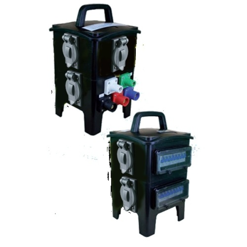 Ericson NM3-CAMDL30005-A Compact Distribution Unit - Three Phase, 120/208V Input-120/208V Output, NEMA 3R, Black