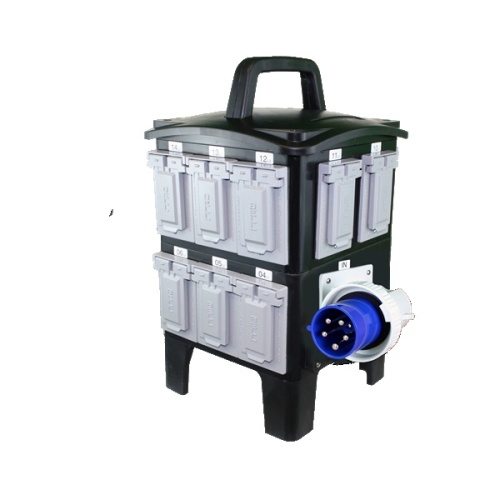 Ericson NM3-CAMDL3140-A Compact Distribution Unit - Three Phase, 120/208V Input-120V Output, NEMA 3R, Black