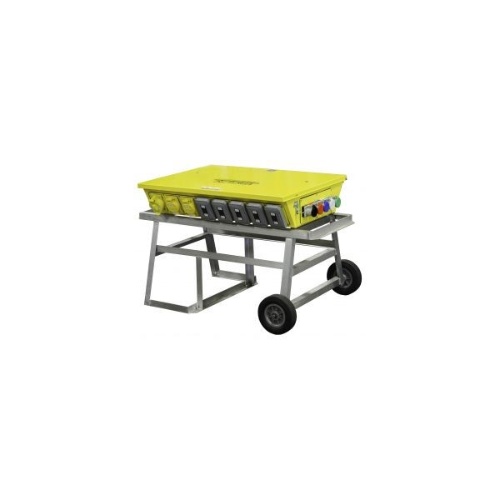 Ericson OPC-03-208-100-LSLN-09150330-C Power Distribution Cart - Three Phase, 120/208V Input-120/208V Output, NEMA 3R, Yellow