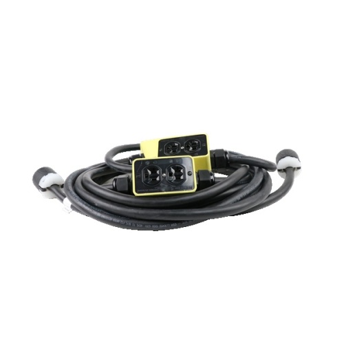 Ericson QBS12550-3-F QBS Power Stringer - 50 ft, 12/5 AWG, 20 Amp, Black/Yellow