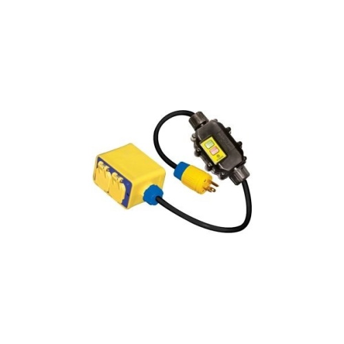 Ericson XG2-12-10BW Watertight Grade Inline GFCI - 20 Amp, 2400 Watts, 10 ft Cable, NEMA 6P