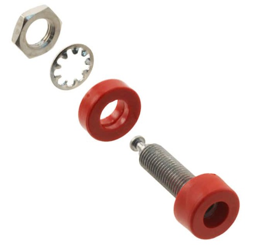 Fluke 1581-2 B-JACK, TIN PL 10/PKG (RED) - 1939251