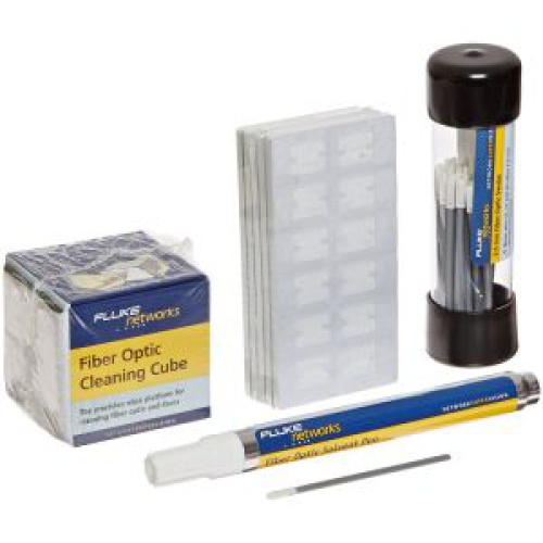 Fluke NFC-KIT-BOX FIBER OPTIC CLEANING SUPPLIES: CUBE,PEN,2.5SWABS,5CARDS - 2800138