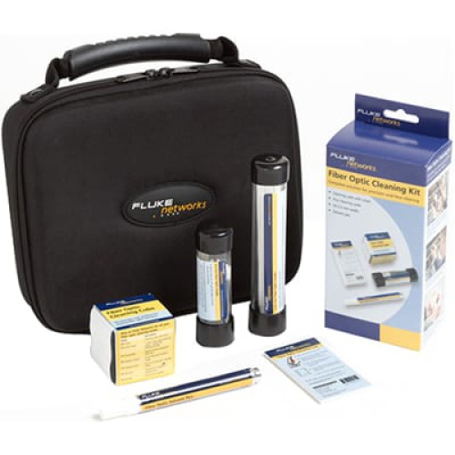 Fluke NFC-KIT-CASE FIBER OPTIC CLEANING KIT: CASE,CUBE,PEN,1.25+2.5SWABS,10CARDS - 2800145