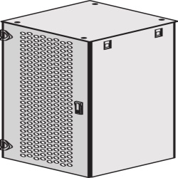 nVent Hoffman 22130709 Varistar Perforated Steel Door, IP 20, 3-Point Locking, RAL 7035, 2000H 800W