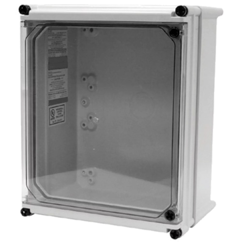 nVent Hoffman A11-2414E2CTH APO Flat Trnsp Screw Cover Enclosure with Extension Type 4X, 23.74x14.65x13.03, Lt Gray, Fiberglass, E2CTH