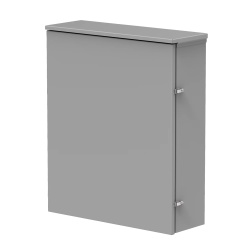 Hoffman A242410CTLAE Quick-Release Hinge-Cover with Steel Panel - 24" x 24" x 10" (HxWxD), Mild Steel, Gray