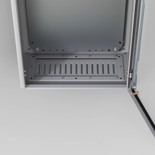 nVent Hoffman AFR03R5 Ventilated gland plate No Filter, AFR, 128x442x8mm, Light Gray, Mild Steel