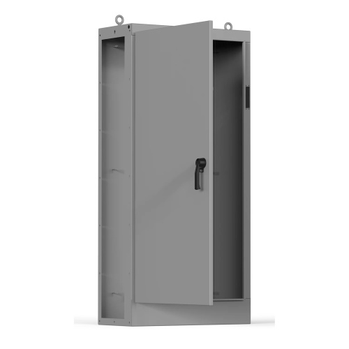nVent Hoffman AU84X4024LUCLP 
 Universal Free-Stand Left Side Open, 84.13x40.24x24.13, Gray, Steel, Univ CO
