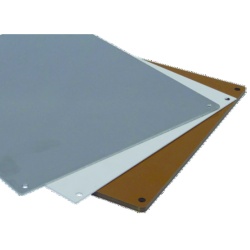 Hoffman BP1207A APO Mounting Plate - 9" x 5.5" x 0.1" (HxWxD), Aluminum, Unpainted