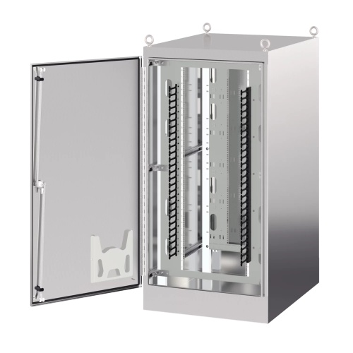 nVent Hoffman D903646SDAS 91.0"x37.0"x47.0" Network Seismic Free-Standing, Dual-Access Cabinet, Type 4X