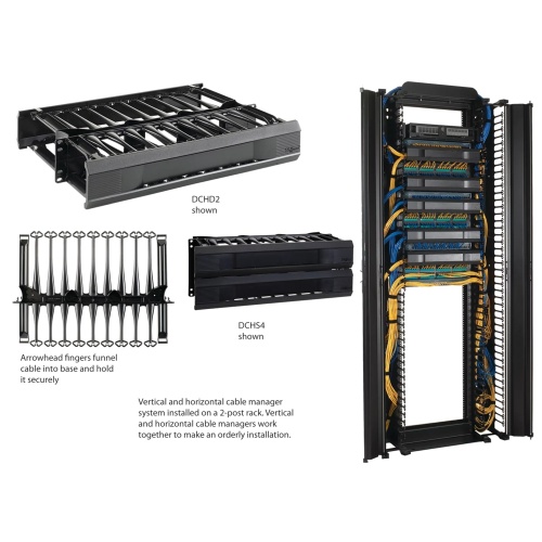 nVent Hoffman DCHS4 CableTek Horizontal Cable Manager