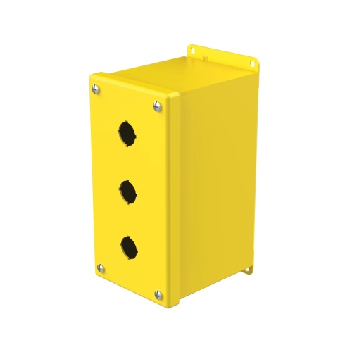 nVent Hoffman E3PBXMY Steel 22.5mm Push Button Extra Deep Steel Enclosure