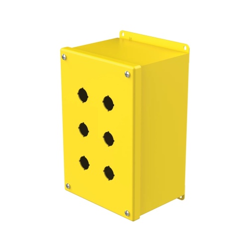 nVent Hoffman E6PBXMY Steel 22.5mm Push Button Extra Deep Steel Enclosure