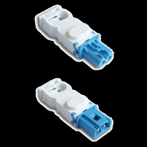 nVent Hoffman ELCN124V Connectors for EL LED Enclosure Lights, DC, 50A, 16V, Light Blue