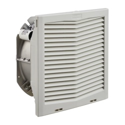 Hoffman HF1024414R - HF Side-Mount Filter Fans, 24V 159CFM Reverse, Lt Gray, Plastic