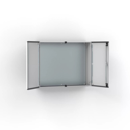 nVent Hoffman MAD1201240R5 Double Door Enclosure, MAD, 1200x1200x400mm, Lt Gray, Mild Steel - Mild Steel