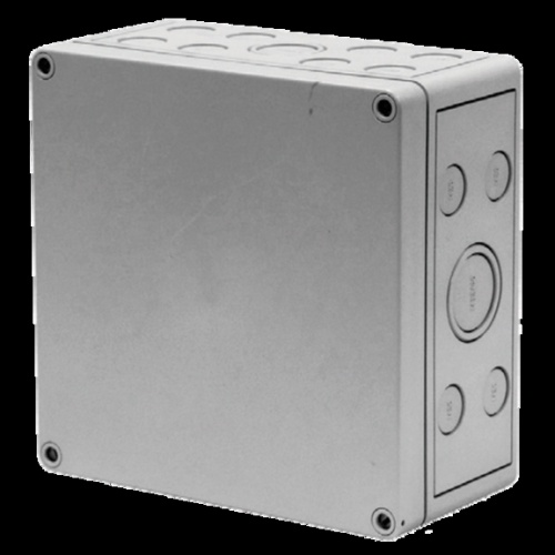 nVent Hoffman MB042502PSK Polystyrene Enclosure. MultiBox Opaque Screw Cover with Knockouts Type 4X, 3.70x2.55x2.25, Lt Gray, Polystyrene, PSK