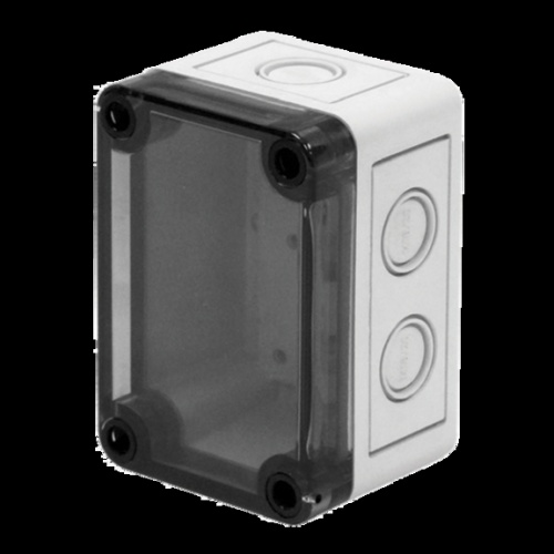 nVent Hoffman MB050503PSCTK Polystyrene Enclosure. MultiBox Trnsp Scr Cvr with Knockouts Type 4X, 5.11x5.11x2.95, Lt Gray, Polystyrene, PSCTK