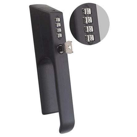 Hoffman NCLH - Combination Lock Handle, 7.50x1.38x2.50, Black, Steel