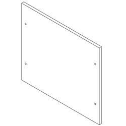 Hoffman PCST86PCSS PROLINE-PC Cover for Upper Front - 63" x 23.6" x 0.7" (HxWxD), 304 Stainless Steel, Unpainted