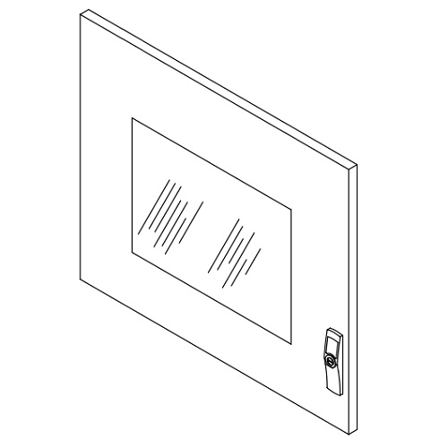 Hoffman PDWT86PCSS Window Doors for Upper Front, 16 gauge, fits 1600x600mm PC, SS 304