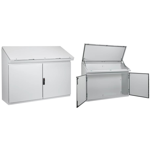 nVent Hoffman PGLD12165DC PROLINE Gold Series Double-Bay Desk Console, Type 12