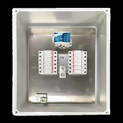 Hoffman RF-8 RF Solar Combiner Box, 17.32x15.32x6.65, Light Gray, Fiberglass