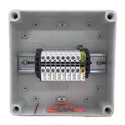 nVent Hoffman RU-2-LPLT RU Solar String Transition Box, 7.01x7.01x3.13, Light Gray, Polyester