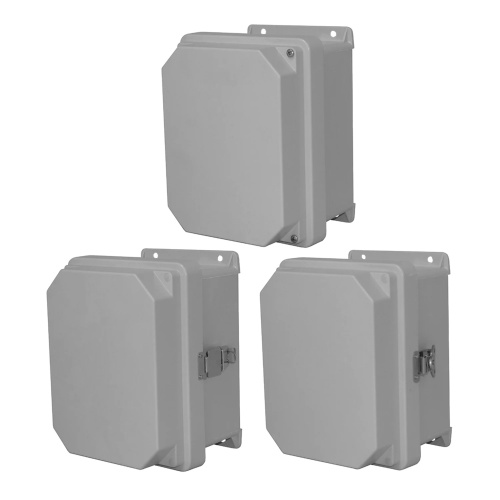 nVent Hoffman RFiberglass Reinforced Polyester Enclosure. VJ1210HWWHITE RFiberglass Reinforced Polyester Enclosure. VJ Raised Opaque Cover Type 4X, 13.32x11.32x5.60, Wht, FRP, HW