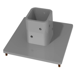 nVent Hoffman S2MSC4APG Compact Series 4 Adapter Plate, 242x242x124, 