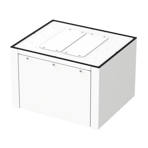 nVent Hoffman WFHD3B3630 Bases, 24.00x36.00x30.00, White, Aluminum