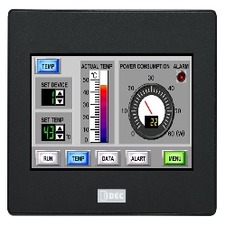 IDEC HG1G-4VT22TF-B 4" Full Color HMI Screen