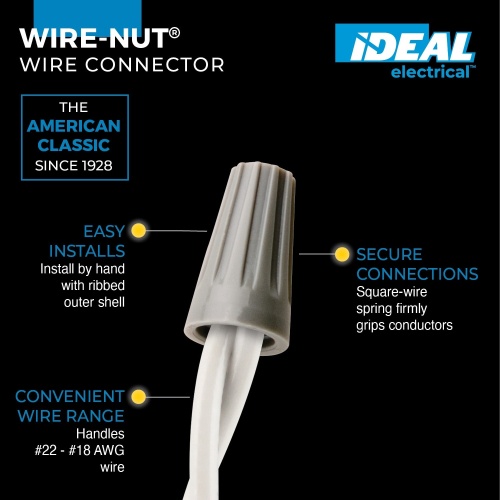 Ideal 30-071 Wire-Nut® 71B® Wire Connectors