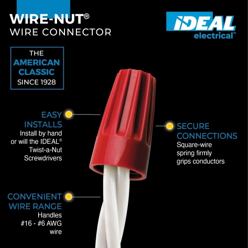 Ideal 30-076 Wire-Nut® 76B® Wire Connectors